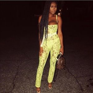 Matte Brand Neon Lace Jumpsuit